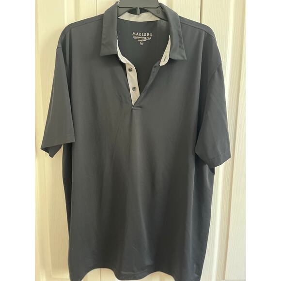 Maelreg Performance Men’s 2XL Short Sleeve Black Polo Golf Shirt - Picture 1 of 10